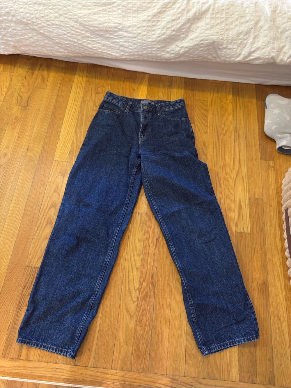 Uniqlo Women's Dark Blue Wide-Leg Jeans